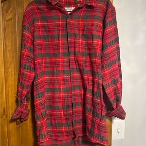 PacSun Red and Green Plaid Shirt
